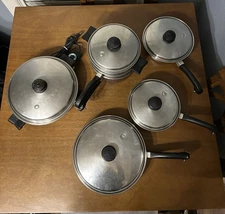 Saladmaster 18-8 Tri-Clad Stainless Steel Cookware Set  13 Pcs Lot Electric Skl