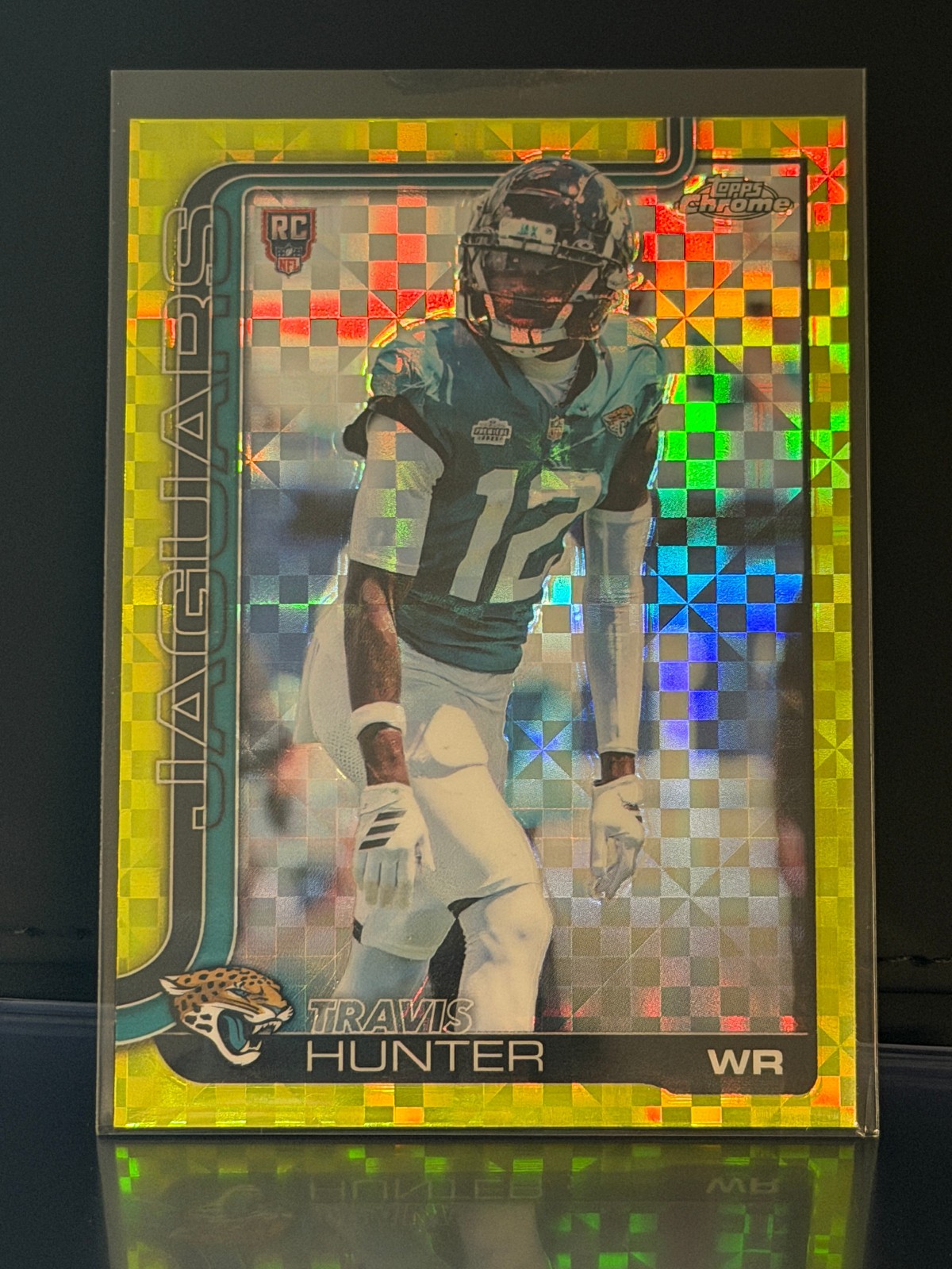 Topps Chrome 2025 Travis Hunter Rookie #332 Lime Green X-Fractor