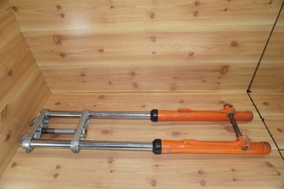1979 KTM ? Marzocchi 38mm Left Right Front Forks Fork Triple Tree Vintage MX