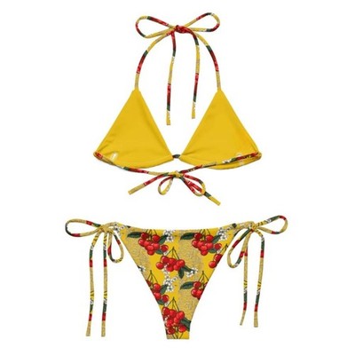 judin2way ribbon motif swimwear こぐま judin2way ribbon motif swimwear こぐま Cherry Print String Bikini