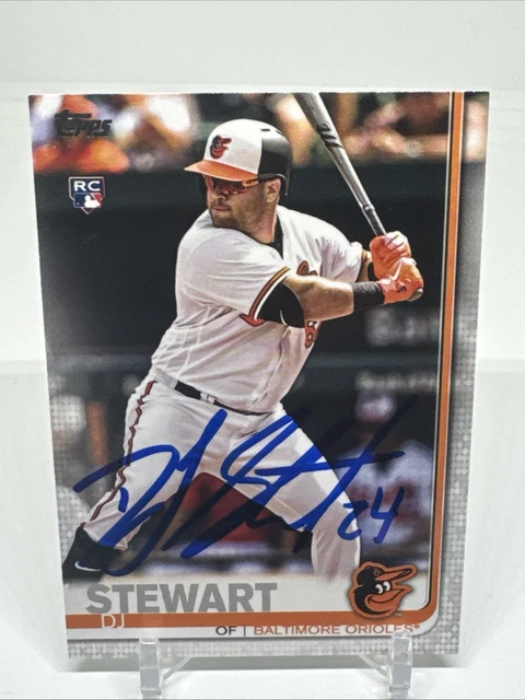 DJ Stewart 2019 Topps Series 2 Rookie Card #580 RC Baltimore Orioles SIGNED