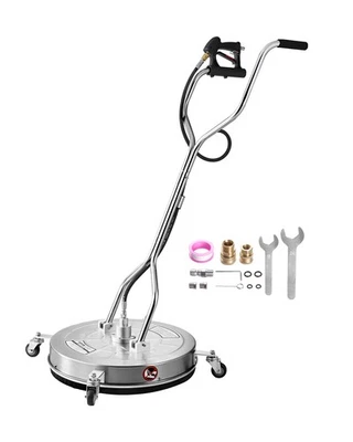 VEVOR 24" Pressure Washer Surface Cleaner 4000PSI Stainless Steel w/ Dual Handle