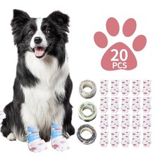 Disposable Dog Booties for Dog Cats, Pet Booties Waterproof and Breathable wi...