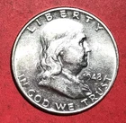 1948 US Franklin SILVER Half Dollar! "Philadelphia Mint"! Choice AU Details!