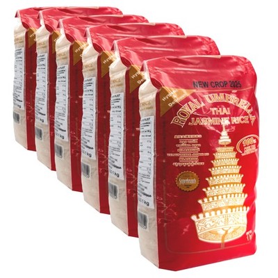 PAMAI PAI Jasminreis Thai Hom Mali von ROYAL UMBRELLA Thailand Authentisch 6x1kg