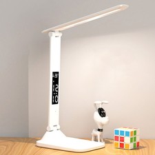 Image of LED Foldable Desk Lamp with USB, 3 Light Colours, Touch Control, LCD Display