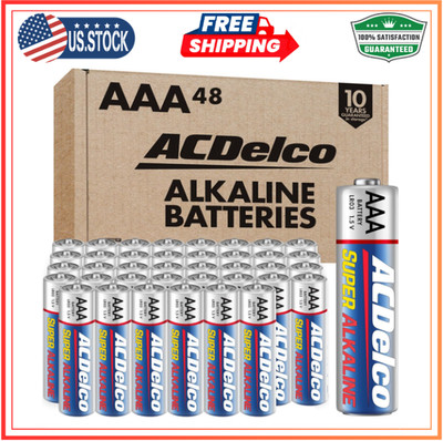 ACDelco AAA LR03 1.5V Super Alkaline Batteries, 48 count