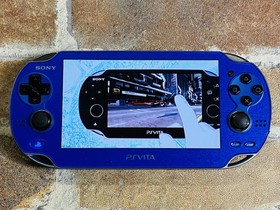 SONY PS Vita PCH-1000 Sapphire Blue ZA04 Playstation Charger 8GB Tested EX DDP