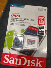 SanDisk 64GB microSDXC 100MB/s Ultra A1 64G micro SD SDXC Class 10 UHS-1 Card