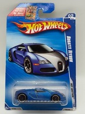 Hot Wheels 2010 Hot Auctions #2/10 Bugatti Veyron Satin Blue-Blister Protected