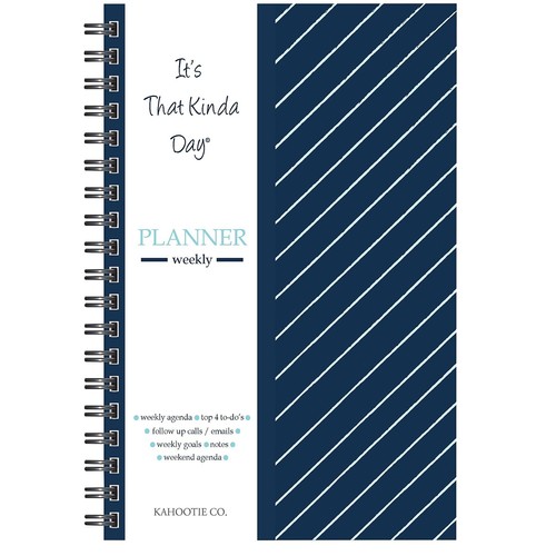 Kahootie Co. Weekly Planner 6" x 9" Navy Stripe (ITKWNS) - Picture 1 of 7