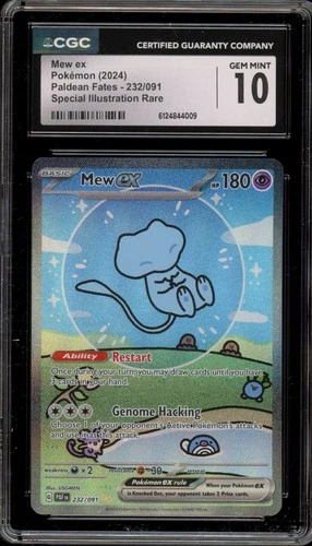 Pokemon Mew ex Paldean Fates Special Illustration Rare #232 CGC 10 Gem Mint