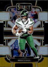 2023 Panini Select #77 Breece Hall Black and Gold Prizms Die Cuts