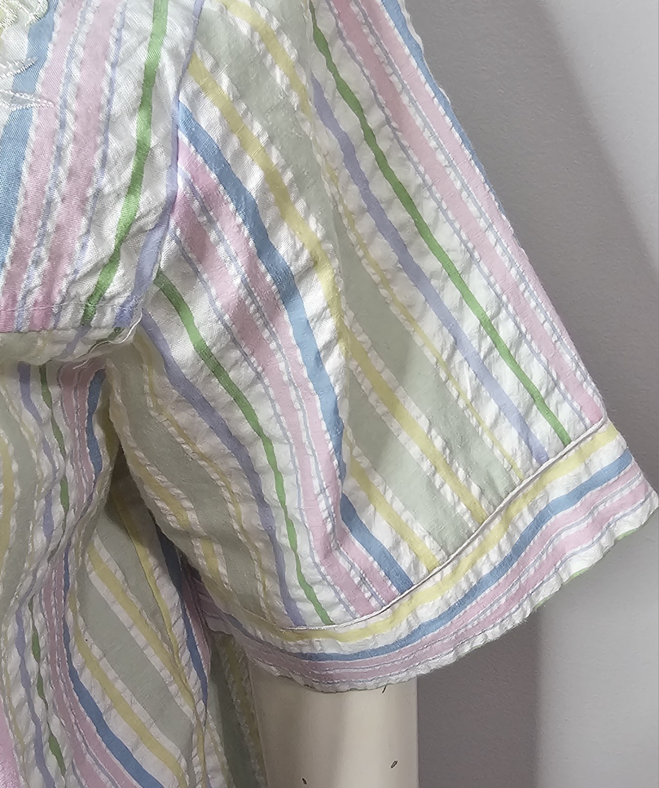 Vintage Pastel Striped Housedress - image 4