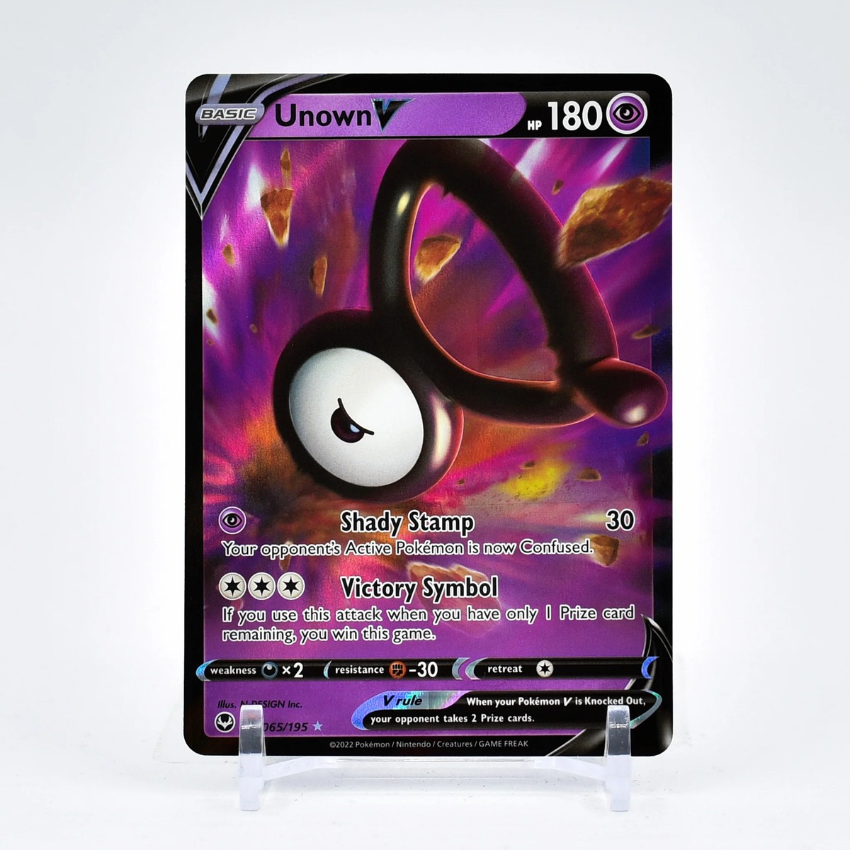 Unown V - 065/195 Silver Tempest Ultra Rare Pokemon - NM/MINT | eBay