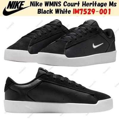 Taille femme Nike WMNS Court Heritage Ms noir blanc IM7529-001 - Photo 1/4