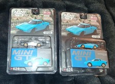 Regular Raw Chase Pair Mini GT 1/64 Lancia Stratos HF Stradale 624 Blue READ