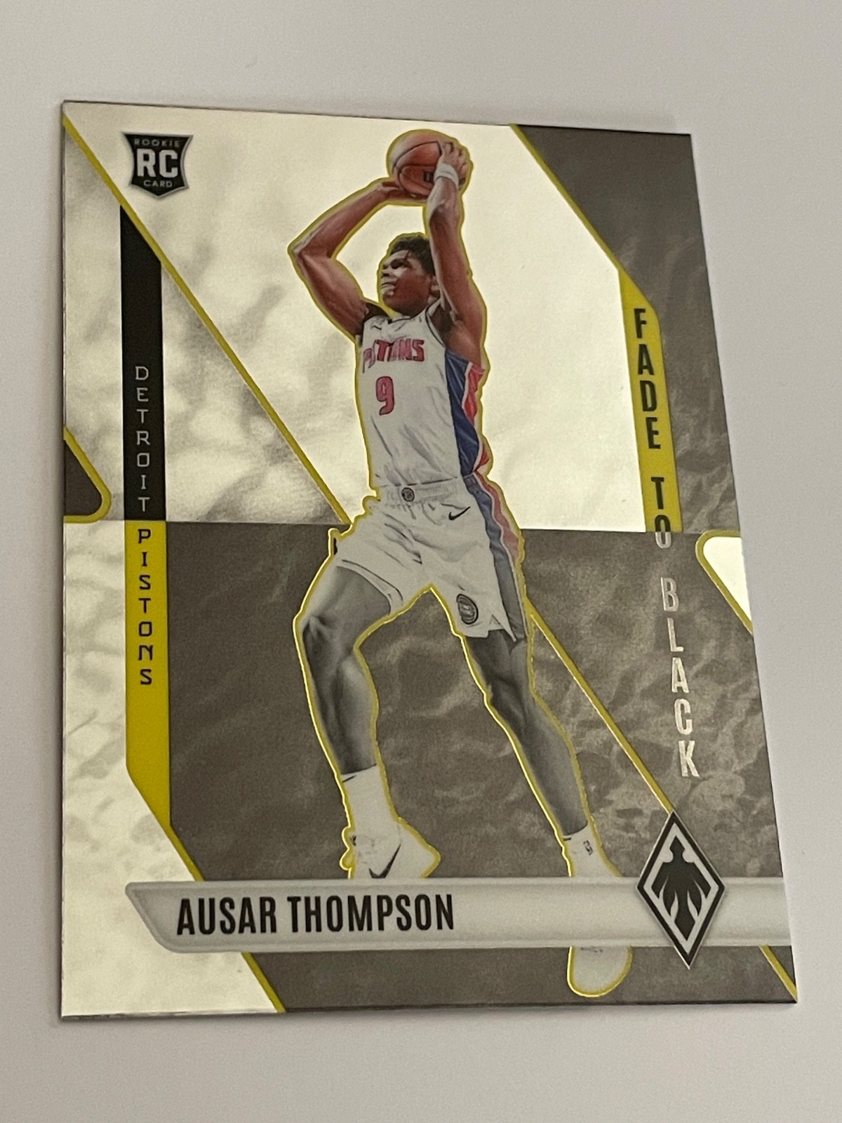 2023-24 Panini Phoenix Fade To Black Ausar Thompson #9 RC Insert Pistons