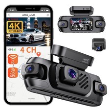 4 Channel 4K Dash Cam 360 Panoramic WIFI GPS Night Vision Car DVR Video Recorder