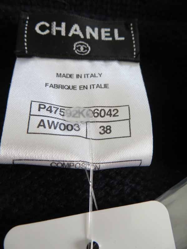 Chanel NEW CC Button Belt Cashmere Tunic Pullover Sweater Dress 38 14C Navy image 8