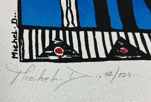 Holzschnitt Michael D signiert Limited Edition 2/004 African American Art - Bild 4 von 5