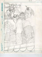 Katana 7 pg 3 Justice League Original Penciled art ALEX SANCHEZ 1st App Falconer