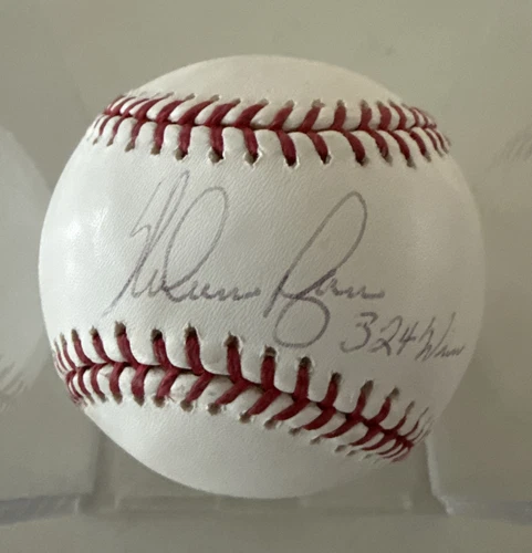 Nolan Ryan Signed Autographed Hall of Fame Baseball Inscribed 324 Wins COA