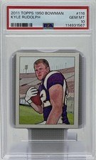 Kyle Rudolph Rookie PSA 10 - 2011 Topps ‘1950 Bowman Style’ -Vikings, Notre Dame