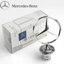 Mercedes Benz Bonnet Raised Star Emblem Badge Chrome C E S CLK Class 44mm Emblem