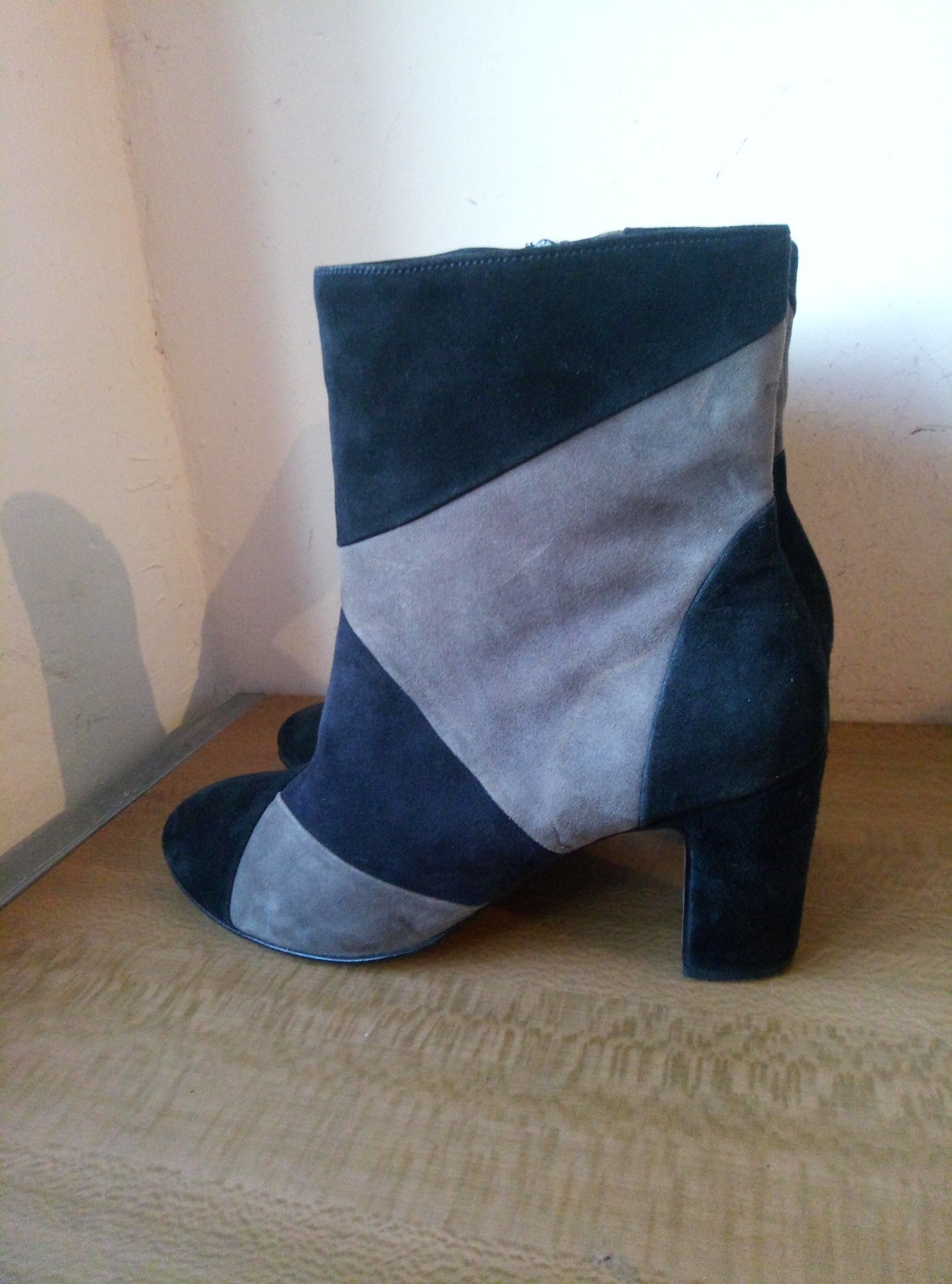 GABOR Freeman Black Pacific Grey Patchwork Suede … - image 2