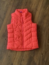 Old Navy Girls Neon Puffer Winter Vest Frost-Free, Full Zip, Size S 6-7