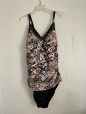 Always For Me Swim Womens 22W Animal Print Plus Size Swimsuit