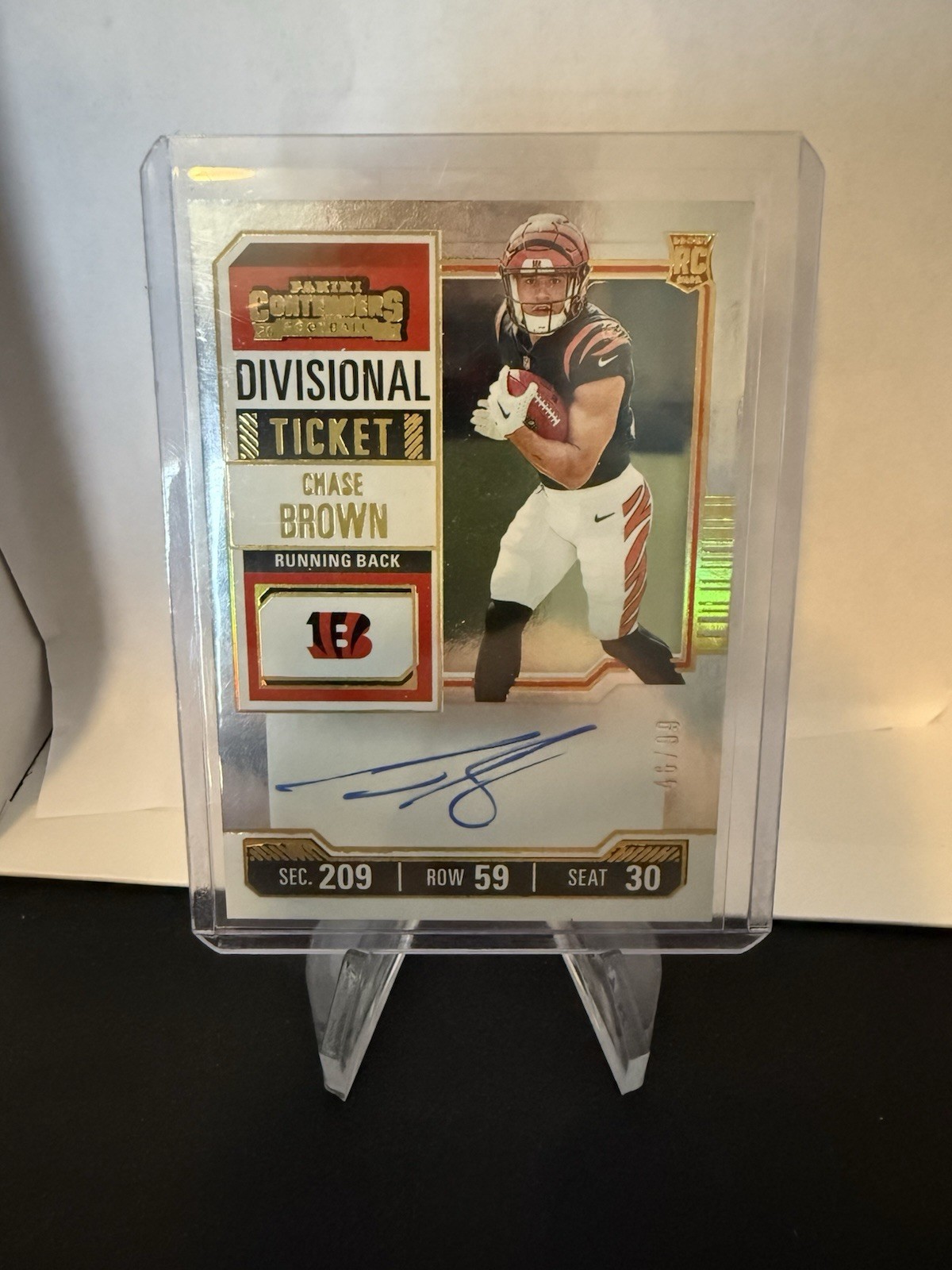 CHASE BROWN 2023 CONTENDERS DIVISIONAL TICKET ROOKIE RC AUTO /99 Q0271