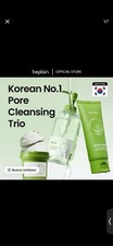 beplain Mung Bean pH Balanced Pore Cleansing Foam Oil Mask Trio Set for Face