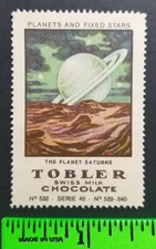 Vintage Planet Saturn Tobler Chocolate Poster Stamp