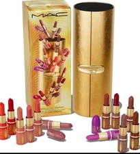 Mac Golden Girls Mini Lustreglass Lipstick Vault Pack of 12