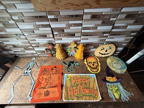 Vintage Beistle Halloween Die Cut Cutouts Lot 1970s 80s 