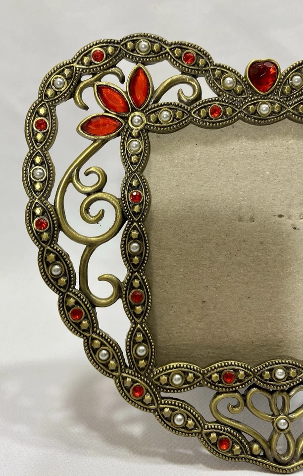 "Marco de fotos Malden Vintage Jewels corazón tono dorado tamaño de foto 3,75x3,75"" SIN VIDRIO" Foto 2 de 4