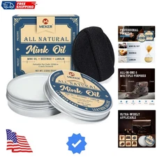 Mink Oil, Mink Oil for Leather Boots, All-Natural Leather Conditioner with Sp...