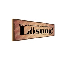 Holzschild 10X27 Cm Probleme Entstehen Bei LöSung Dekoration Deko Geschenk Holz