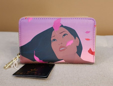 Cartera Loungefly Disney Pocahontas Princesas Escenas Cremallera Alrededor NUEVA