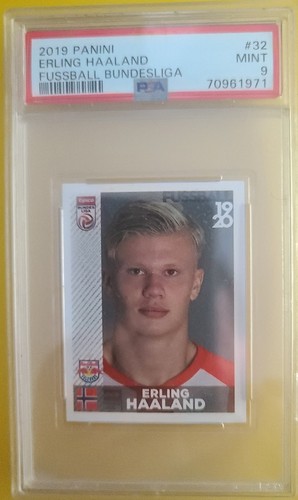 2019 Panini Fussball Bundesliga Soccer #32 Erling Haaland RC Rookie PSA 9 NORWAY