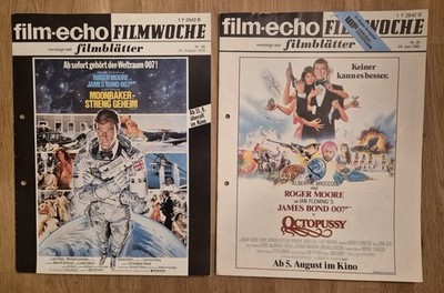 James Bond Film Echo Filmwoche 2 Ausgaben MOONRAKER und OCTOPUSSY Roger Moore