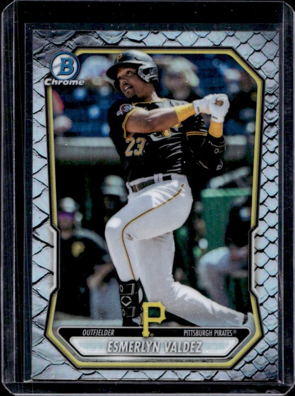 2026 Bowman Esmerlyn Valdez Chrome Prospects Reptilian Refractor #BCP-76 Pirates