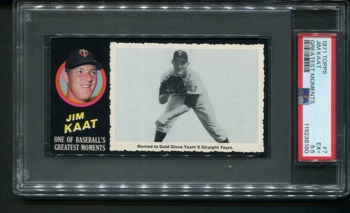 1971 Topps Greatest Moments Jim Kaat #7 Minnesota Twins PSA 5.5