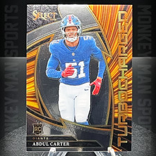 2025 Select - Abdul Carter Rookie RC - TURBOCHARGED #6 GIANTS MINT