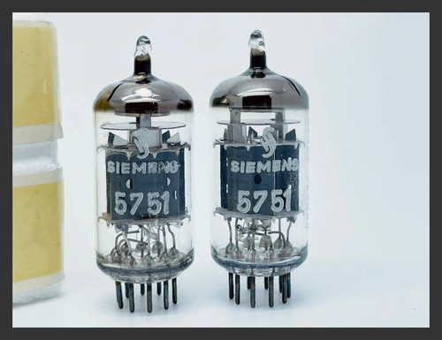 2 tubes triode audio scellés NOS Siemens Halske 5751 12AX7 ECC83 vintage Hi-Fi - Photo 5/9