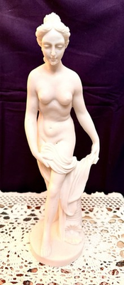 #ad Helen of Troy Sparta Greek Bath Nude Female Alabaster Sculpture 13” Tall $49.99