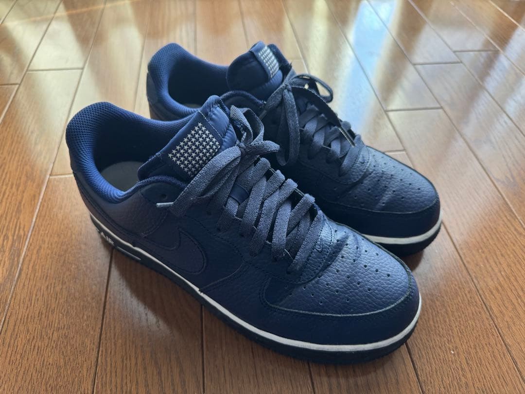 NIKE Air Force 1 '07 Star Pattern Navy US8.5 Men Women Sneakers