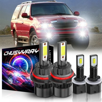 For Lincoln Navigator 1998-2002 LED Headlight High Low Beam Fog Light Bulb Combo
